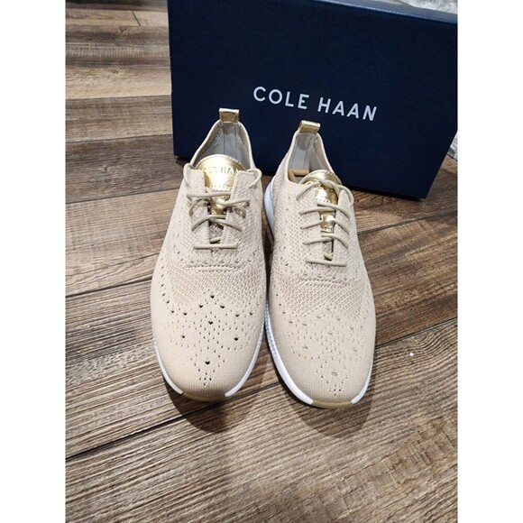 Cole Haan 2 Zerogrand Stitchlite Oxford Perforated Lace Up Womens Rye Knit Sz 10 - Picture 6 of 8